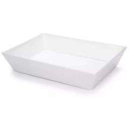 Kit 6 Travessa Retangular 2,2l Branca Servir a Mesa Salada Sobremesa Risoto Coza - 4