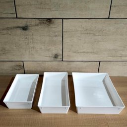 Kit 6 Travessa Retangular 2,2l Branca Servir a Mesa Salada Sobremesa Risoto Coza - 7