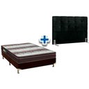 Ver imagem 1 de Cama Box Queen Crc + Colchão Ortopédico Light Ortobom + Cabeceira Clean Negro