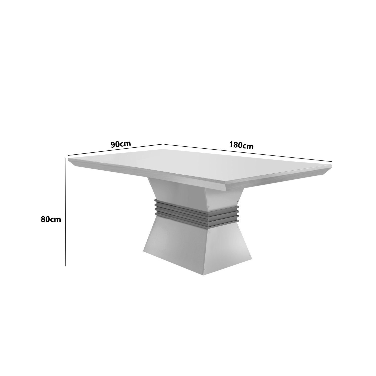 Conjunto Sala de Jantar Mesa Safira 180cm 6 Cadeiras Rufato com Vidro