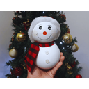 Ver imagem 2 de Decoração Casa Festa Natal Boneco Das Neves em Cerâmica:vermelho Preto Xadrez