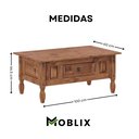 Ver imagem 4 de Mesa de Centro Madeira Maciça 1 Gaveta Carvalho