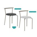 Ver mais imagens de Kit 6 Banquetas de Cozinha 105 6 Uni Prata/courano Branco - Carraro