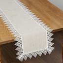 Ver imagem 1 de Caminho de Mesa Retangular 40x225cm 1215 - Rafimex Bege