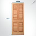 Ver imagem 3 de Folha de Porta Maciça em Eucalipto Acabamento Natural 210x82cm PM44 Hagá Cruzeiro Portas