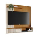 Ver imagem 2 de Painel Tv 65 Pol 161cm Bancada Suspensa para Sala Dorema M20 - D'Rossi Cor Cinamomo e Off White