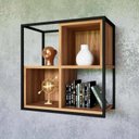 Ver imagem 1 de Prateleira Industrial com Nicho Teca Pequena