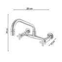 Ver imagem 3 de Misturador Cozinha Parede com Arejador Articulável Nya 3003 C 22 1/4V Ba Aap Bl Meber Metais Cromado