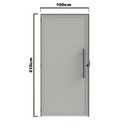 Ver imagem 3 de Porta de Alumínio Lambri 210x100cm com Puxador Batente 6,2cm Lucca completa Alumasa 