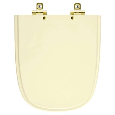 Assento Sanitário Soft Close Ibiza Bone para Vaso Incepa com Ferragem Dourada