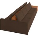 Ver imagem 4 de Sofá Ilha Modular para Sala 392cm com Puff Dublin K01 Veludo Marrom Sintético Caramelo - Lyam