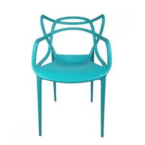 Kit 4 Cadeiras Allegra Indoor e Outdoor Design Atemporal:azul Turquesa
