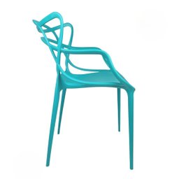Kit 4 Cadeiras Allegra Indoor e Outdoor Design Atemporal:azul Turquesa - 4