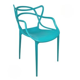 Kit 4 Cadeiras Allegra Indoor e Outdoor Design Atemporal:azul Turquesa - 3