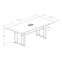 Ver imagem 5 de Mesa Reunião Retang Start 2,00 X 0,90 Pé Quadro Nogal/preto