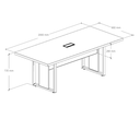 Ver imagem 5 de Mesa Reunião Retang Start 2,00 X 0,90 Pé Quadro Nogal/preto