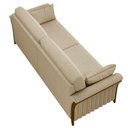 Ver imagem 7 de Sofá Living 3 Lugares 222cm Pés Madeira Roya M22 Linho Bege - Mpozenato