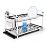 Escorredor Louças 20 Pratos Porta Talher Inox e Bandeja - 1