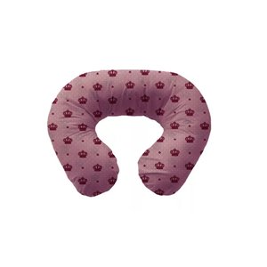 Almofada de Amamentação Formato U Happy Line Estampada - coroa rosa