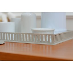 Kit Higiene Porcelana Bebê Bandeja Cinza + Térmica 500 Ml Maternidade - 5