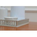 Ver imagem 4 de Kit Higiene Porcelana Bebê Bandeja Cinza + Térmica 500 Ml Maternidade