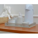 Ver imagem 7 de Kit Higiene Porcelana Bebê Bandeja Cinza + Térmica 500 Ml Maternidade