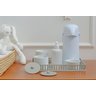 Kit Higiene Porcelana Bebê Bandeja Cinza + Térmica 500 Ml Maternidade - 3