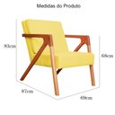 Ver imagem 6 de Poltrona Monalisa Suede Amarela - Vallisa Decor