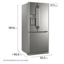 Ver imagem 7 de Geladeira/Refrigerador Multidoor Inverter Frost Free 538L Electrolux DM85X Inox 127V