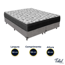 Ver imagem 3 de Cama Box Bipartido Queen Cinza e Colchão Iso 100 D33 Ortobom