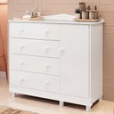 Ver imagem 2 de Cômoda Infantil Elô New 1 Porta e 4 Gavetas Branco Brilho - Móveis Peroba