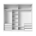 Ver imagem 6 de Guarda Roupa Gavino Casal 2 Portas de Correr com Espelho 238cm Branco Fosco