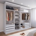 Ver imagem 3 de Guarda Roupa Gavino Casal 2 Portas de Correr com Espelho 238cm Branco Fosco