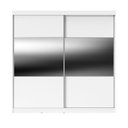 Ver imagem 5 de Guarda Roupa Gavino Casal 2 Portas de Correr com Espelho 238cm Branco Fosco