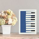 Ver imagem 1 de Quadro Decorativo Piano - Teclas 24x18cm - com Vidro:moldura Preta