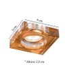 Spot De Cristal Quadrado Ambar Embutido Mr16 Dicroica Lup19 - 4