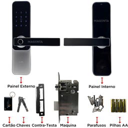 Fechadura Eletrônica Inteligente AGL H30 Bio Bluetooth - 3