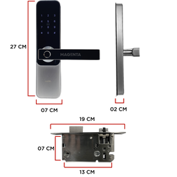 Fechadura Eletrônica Inteligente AGL H30 Bio Bluetooth - 4