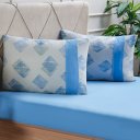 Ver imagem 4 de Jogo de Cama Solteiro Malha 2 Pçs Bella Cama New 88x188cm Azul