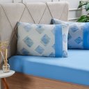 Ver imagem 5 de Jogo de Cama Solteiro Malha 2 Pçs Bella Cama New 88x188cm Azul