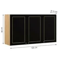 Ver imagem 3 de Armário Aéreo 3 Portas 120cm Conecta Frise Yescasa Cinamomo/Preto