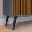 Ver imagem 5 de Kit Casa Completa Aparador Buffet Pés Palito Wood New Armário Suspenso Ganchos Amélia-cinza/