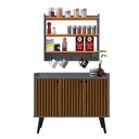 Ver imagem 1 de Kit Casa Completa Aparador Buffet Pés Palito Wood New Armário Suspenso Ganchos Amélia-cinza/