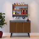 Ver imagem 4 de Kit Casa Completa Aparador Buffet Pés Palito Wood New Armário Suspenso Ganchos Amélia-cinza/