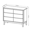 Ver imagem 6 de Cômoda 6 Gavetas Classic New Branco Fosco com Madeira - Reller