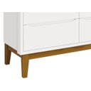 Ver imagem 3 de Cômoda 6 Gavetas Classic New Branco Fosco com Madeira - Reller