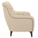 Ver imagem 5 de Kit 2 Poltronas Decorativas para Sala com Capitonê Pietà M22 Linho Champanhe - Mpozenato