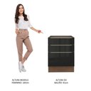 Ver imagem 4 de Balcão Madesa Lux 60 cm 3 Gavetas Rustic/Preto Cor:Rustic/Preto