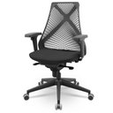 Ver imagem 5 de Cadeira de Escritório Giratória Presidente Unix P03 Tela Cinza Crepe Preto - Lyam Decor