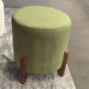 Ver imagem 3 de Conjunto Sofá Curvo Orgânico + 02 Puff Luna Boucle Verde Menta - Montanaris Decor